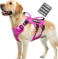 WINSEE Escape Proof Dog Harness with Double Handle+4 Removable Patches | Service Working Molle Harness with Double Handle for Large Dogs, Tactical Pet Reflective Vest for Walking Hiking Hunting by WINSEE