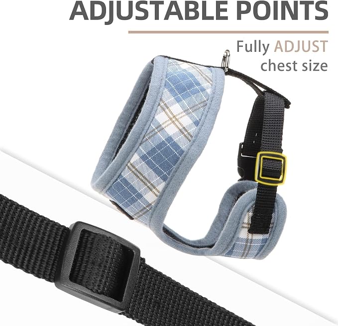 PUPTECK Small Dog Harness and Leash Set No Pull for XS XXS Sized Dogs Puppy | Escape Proof No Choke Pet Cat Adjustable Soft Padded Walking Vest - Image 3