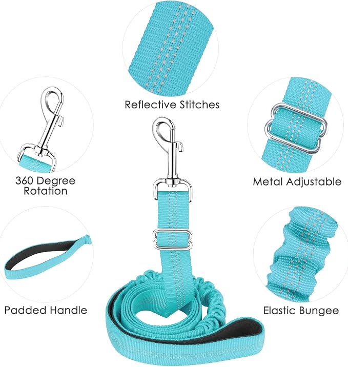 Lukovee Small Dog Harness and Leash Set, No Pull Soft Padded Vest | Both Neck & Chest Adjustable, Reflective, Puppy Harness with 4ft Lightweight Anti-Twist Dog Leash for Small Dogs (01-LBL, XS) - Image 6