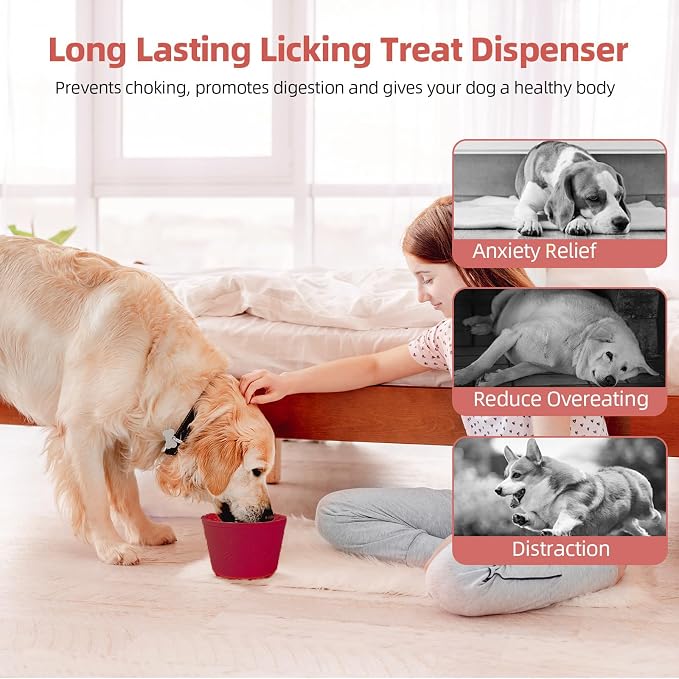 Dog Lick Bowl, Non-Slip Freeze Slow Feeder Small Medium, 1.6 Cup | Anxiety Relief & Distraction, Enrichment, Puzzle Feeder, BPA-Free Silicone, Dishwasher & Microwave Safe, for Dogs - Image 6