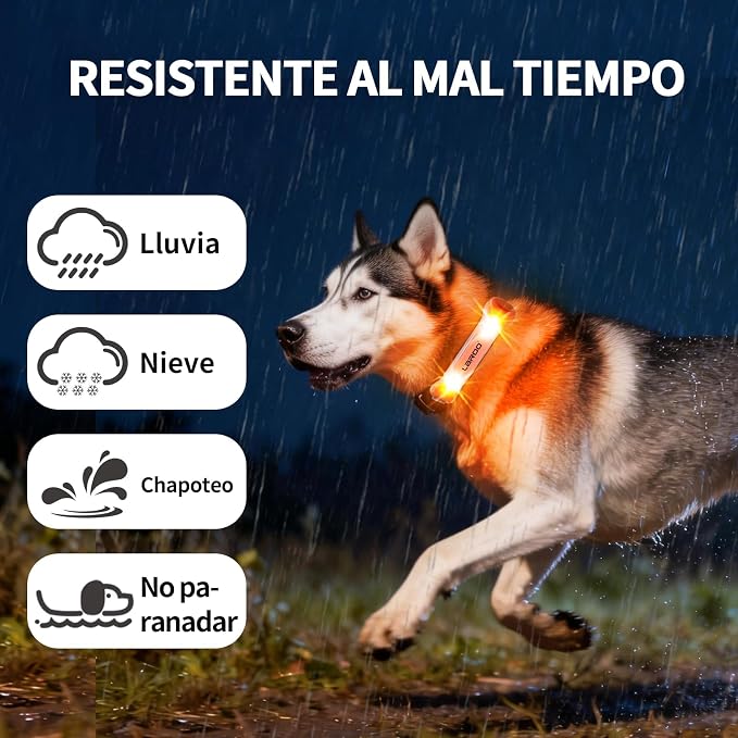 LaRoo LED Dog Collar Light - Glow Safety Light for Night Walking, Universal Fit for Collars/Leashes/Harnesses, Waterproof Pet Night Light for Dogs - Enhanced Visibility for Outdoor Safety - Image 6
