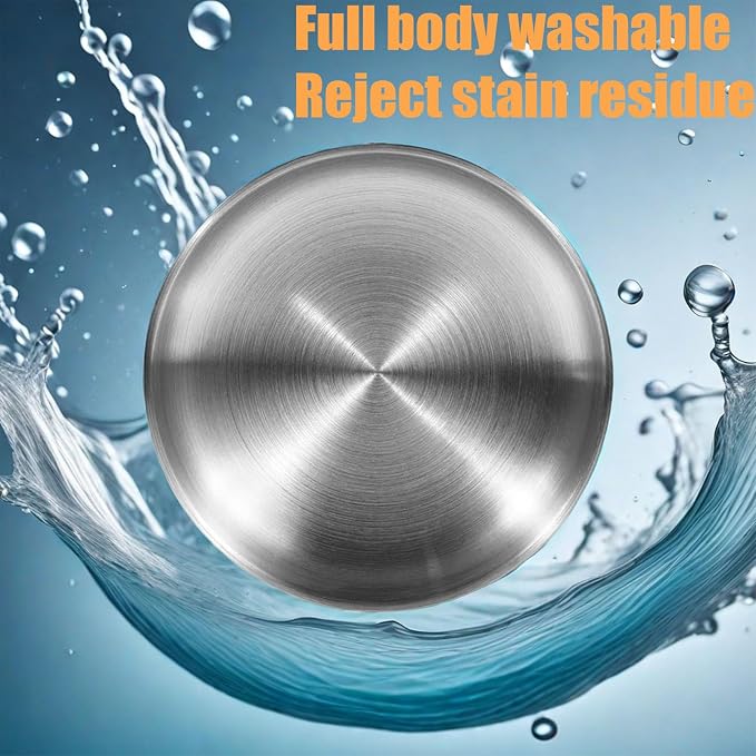 Whisker Fatigue Cat Bowl, Shallow Food Dish Stainless Steel for Cats, 2 Pcs | Wide Shallow Design Prevents Whisker Stress, Heavy Duty Metal Bowls for Indoor Cats and Small Dogs, Dishwasher Safe (Silver) - Image 4
