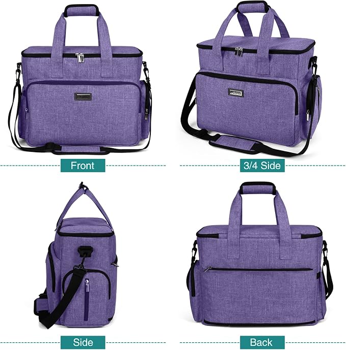 BAGLHER Dog Travel Bag, Airline Approved Pet Tote Organizer with Multi-Function Pockets, 2 X Food Storage Containers and 2 X Collapsible Bowls, Perfect Weekend Pet Travel Set for Dog, Cat Purple - Image 2