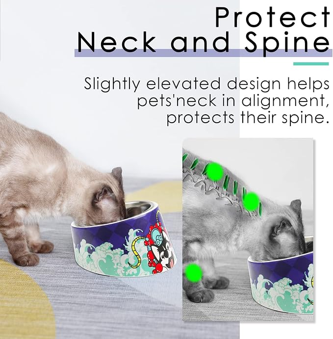 Super Design Mess Free 15° Slanted Bowl for Dogs and Cats, Tilted Angle Bulldog Bowl Pet Feeder, Non-Skid & Non-Spill, Easier to Reach Food - Image 3