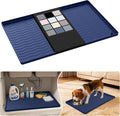 URMONA Waterproof Silicone Under Sink Mat 22'' x 14'' Shelf Liner for Kitchen and Bathroom, Cabinet and Counter Protector, Storage and Organizers, Litter Mat, Pet Cat Puppy Essentials(Navy) by URMONA