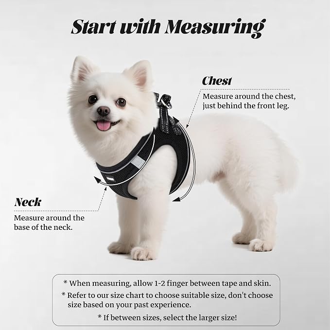No Pull Dog Puppy Harness and Leash Set Reflective Mesh Vest Medium - Image 2