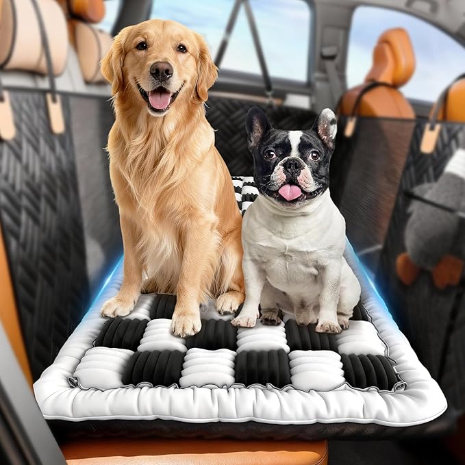 Dog Car Bed, Non-Slip Dog Seat Cover | Universal Back Seat Protector | Premium Chenille Comfort, Scratch Resistant, Silicone Backing & Machine Washable, Fits Most Cars, Trucks & SUVs by Unknown