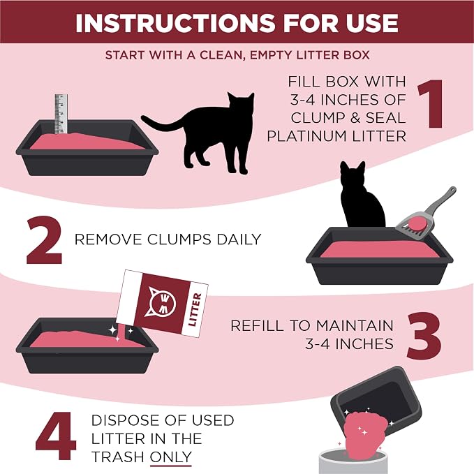 ARM & HAMMER Clump & Seal Platinum Clumping Cat Litter, Online Only, 37 Lbs | Clumping Litter, Rock-Hard Clumps, Baking Soda Odor Eliminators, 14-Day Odor Control - Image 5