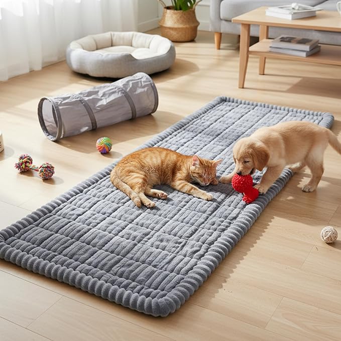 Fixwal Waterproof Flannel Dog Couch Cover, 27.6" x 59", Light Gray | Integrated TPU Barrier, Non-Slip Backing, Machine Washable, Pet Friendly, Easy Clean Pet Hair, Soft Sofa Cushion Protector - Image 9