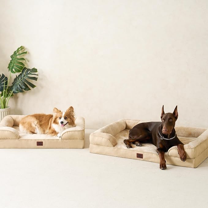 EHEYCIGA Orthopedic Small Dog Bed, Waterproof Memory Foam Washable Pet Beds | Non-Slip Bottom and Egg-Crate Foam Medium Dog Couch Bed with Washable Removable Cover, Graige - Image 8