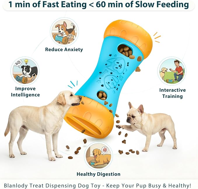 Treat Dispensing Dog Puzzle Toy, Interactive Dog Toys, Blue | Mental Stimulating Slow Feeder, Boredom Relief, Enrichment Dog Toys to Keep Them Busy, For Small Medium Large Dogs - Image 2