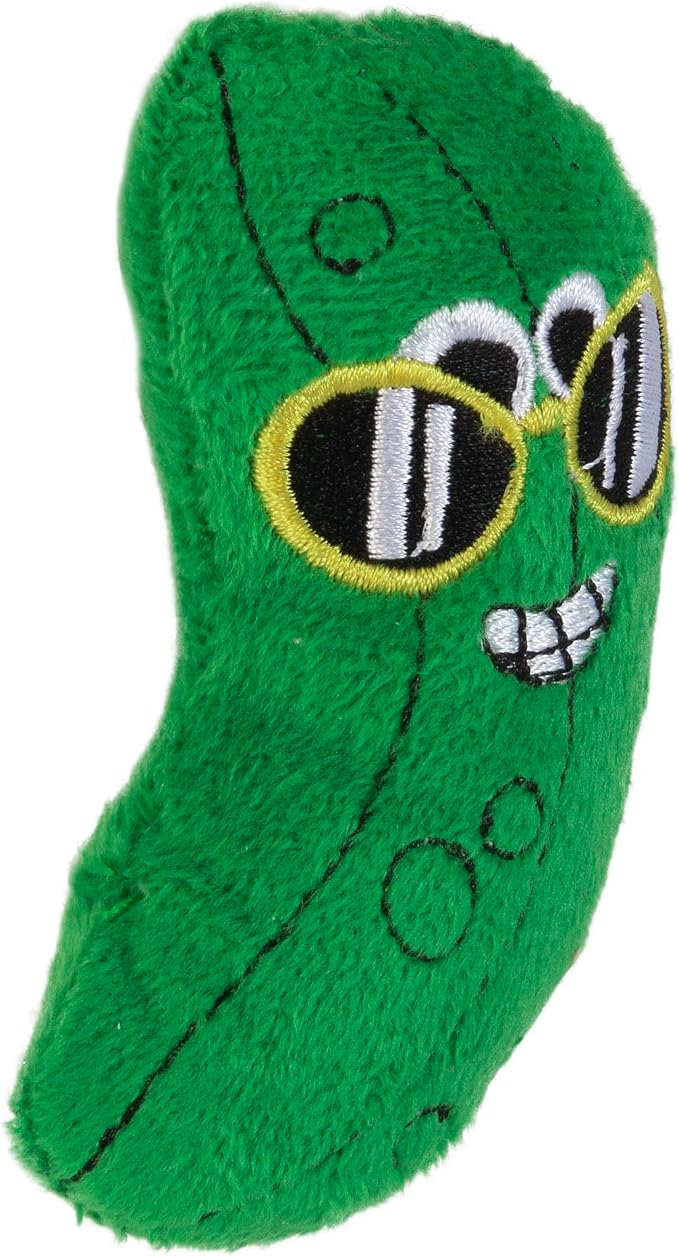 Mad Cat Cool Cucumber Veggie Catnip and Silvervine Plush Cat Toy, 1 Pack | Garden themed plaything that sparks batting, kicking and cuddly play sessions for felines during active time at home daily - Image 4