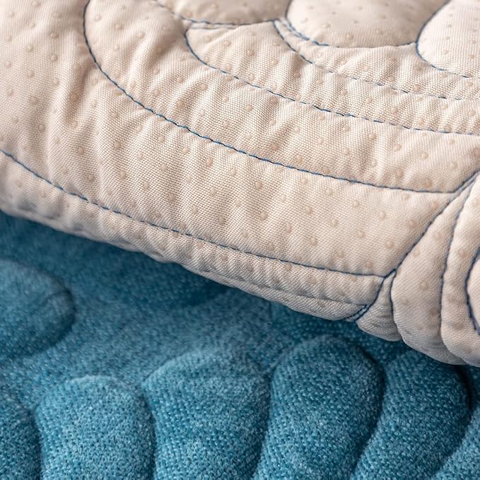 Couch Covers Plush Quilted Sofa Covers for Sectional Sofa Washable | Palm Leaves Couch Cover Chenille Non Slip Sofa Covers Soft Sofa Slipcover Furniture Protector for Pets Kids Children Dogs Cat - Image 8