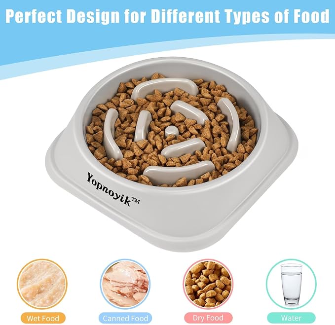 Slow Feeder Dog Bowls for Large Dogs | Non-Slip Base, Anti-Choking Design, Reduces Bloating & Overeating, Easy to Clean, 4 Cups - Image 4