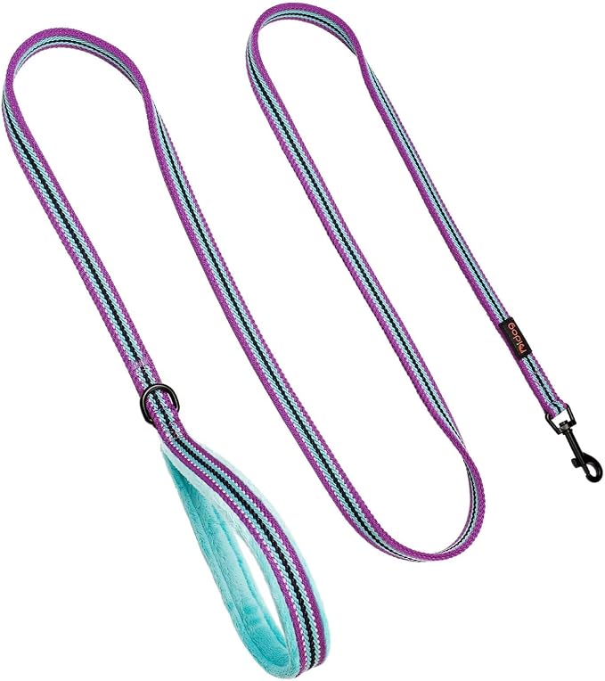 Didog 6FT Reflective Dog Leash for Small Medium Dogs,5/8" Width, Mixed-Blue | Soft Padded Handle, Plush Comfort Grip, Tangle-Free, 360° Swivel Clasp for Daily Walking and Training, Night Safety - Image 4
