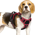 Eagloo Dog Harness No Pull for Small Dogs, Easy On & Off with 3 Buckles | No Choke with Front Clip, Adjustable Fit, MOLLE System, Reflective Vest, Easy Control for Walking, Black & Red, Small by GoExplorewithEagloo