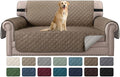 H.VERSAILTEX Water Repellent Loveseat Cover Loveseat Slipcover for Dogs Couch Protector Reversible Couch Cover for 2 Cushion Couch Furniture Protector for Pets(Oversized Loveseat, Taupe Brown/Beige) by HVERSAILTEX