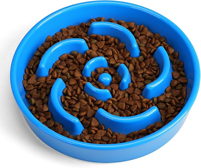 Ceramic Slow Feeder Dog Bowl, 2 Cups Maze Puzzle Dish to Slow Down Eating | Premium Ceramic Material with Anti-Slip Design, Suitable for Small, Medium and Large Breed Dogs Daily Feeding - Image 2