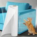 Thicken Vinyl Anti Cat Scratch Furniture Protector，165’’ X 12.4’’ Cat Scratch Deterrent for Furniture, Single Side Couch Protector for Sofa, Couch, Carpet, Door and Chair by zcsame