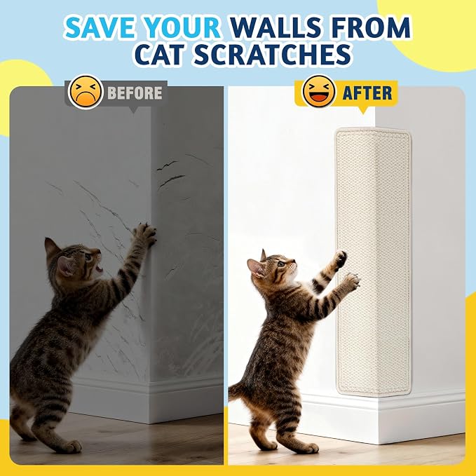 ENONCI Corner Cat Scratcher, 30x11.8 Furniture Furniture Protector Couches & Walls​ - Image 3