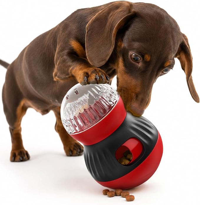Dog Tumbler Slow Feeder Puzzle Treat Toy for Dogs Cats | Dog tumbler treat feeder stimulates pets' IQ, eases anxiety. Safe durable material works great for both dogs and cats. by Unknown