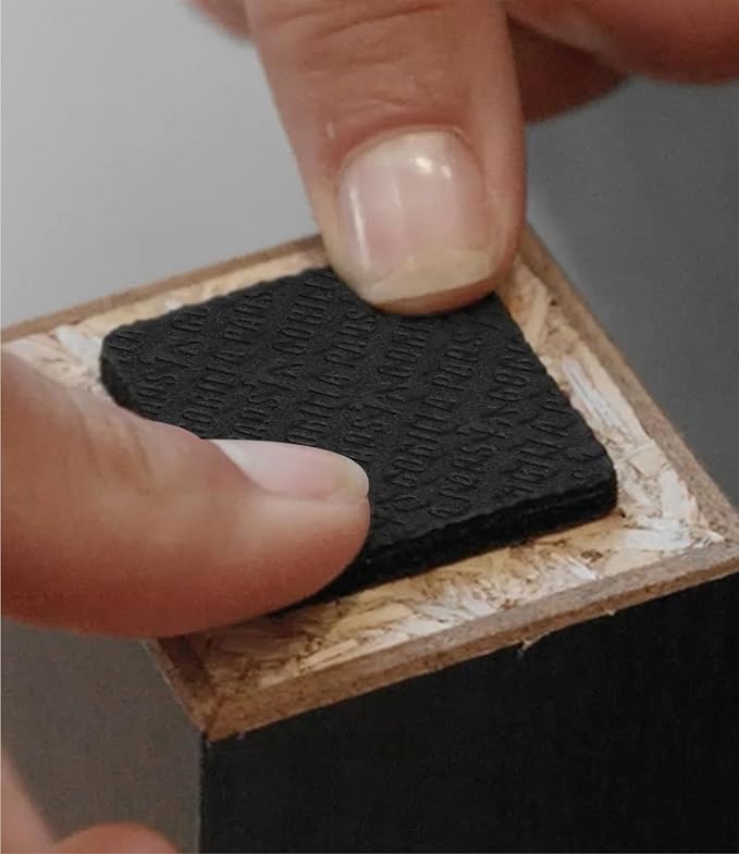 Slipstick GorillaPads CB150 Non Slip Furniture Pads/Rubber Grips (Set of 8) Self Adhesive Furniture Feet Floor Protectors, 1-1/2 inch Square, Black (Pack of 2) - Image 6