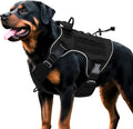 Heavy-Duty Tactical Dog Harness for Large Dogs, No Pull Adjustable Reflective Pet Vest with Molle System, K9 Military-Grade Control for Service Training, Outdoor & 10+ Breeds, Black, X-Large by Bruvoalon