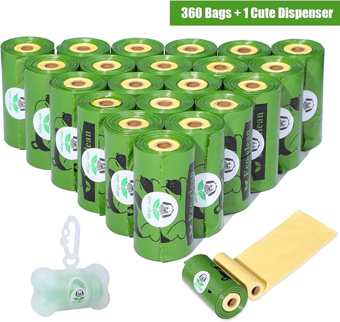 ECO-CLEAN Dog Poop Bags with 3 Bags Left Indicator - 360 Count | Extra Thick and Leak Proof Pet Waste Bags with 1 dispenser, Unscented - Image 3