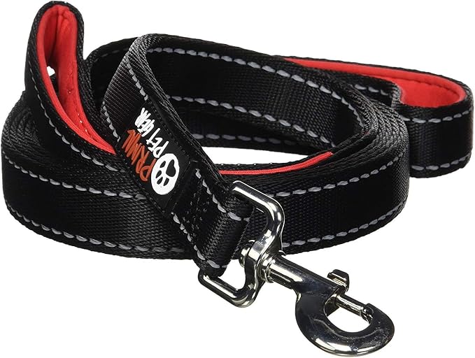 Dog Leash 8ft Long - Black - Traffic Padded Two Handle - Heavy Duty - Double Handles Lead for Control Safety Training - Leashes for Large Dogs or Medium Dogs - Dual Handles Leads - Image 8