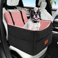 HEGGCOOE Dog Car Seat for Small Medium Dogs, Memory Foam Puppy Dog Booster Seat with Thick Cushion for Dogs Under 35lbs, Detachable Washable Pet Car Seat Travel Bed with Storage Pockets,2 Safety Belts by HEGGGCOOE