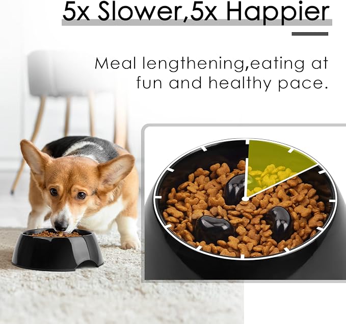 Super Design Slow Feeder Dog Bowl, 1 Cup(Holds Approx. 300ml), Non-Slip, Heat-Resistant, Sturdy, Dishwasher Safe, Suitable for Large Dogs - Image 3