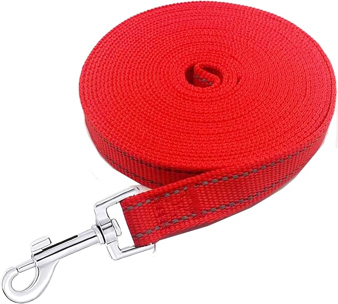 Nylon Training Dog Leash for Small Medium Dogs, 15ft 20ft 30ft 50ft 100ft Reflective Long Leash Dog/Puppy Lead for Obedience Recall Training, Camping - Image 3