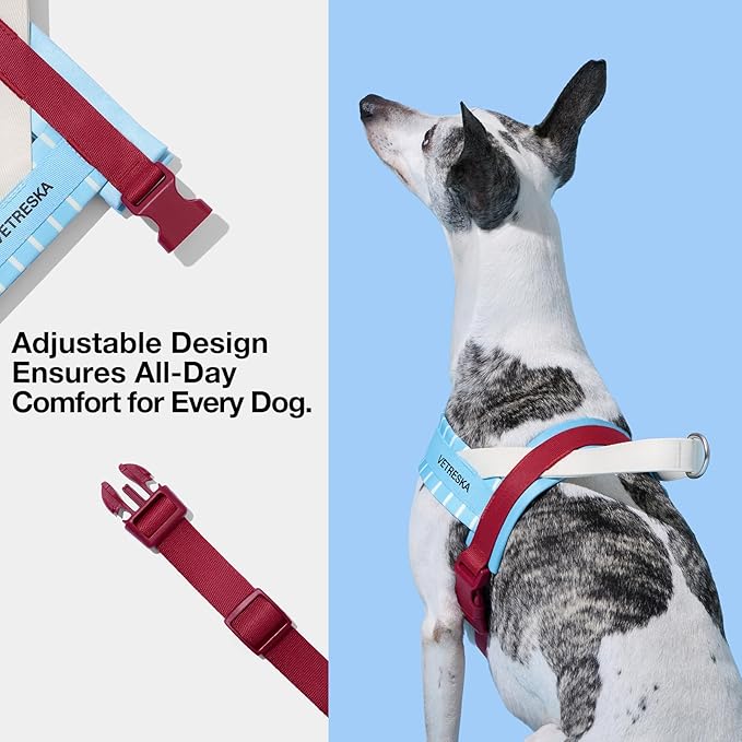 VETRESKA Dog Harness and Leash Set, Adjustable Pet Harness Easy Control, S | No Choke Dog Harness for Small, Medium Dogs, Cats, Kitten, Dog Vest Harness with Anti-Tangle Leash (Misty Melo) - Image 6
