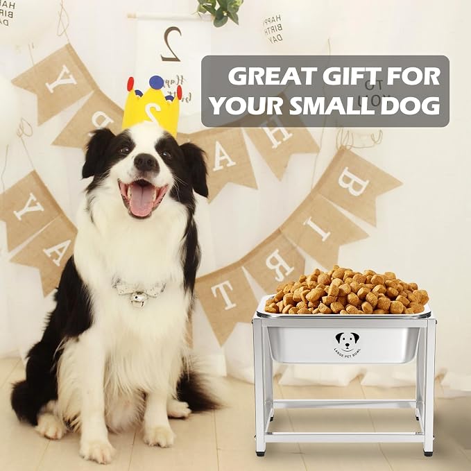 Elevated Dog Water Bowl, Stainless Steel Dog Bowl for Medium Large Dogs, Easy to Clean and Assemble for Outdoor Use 1.25 Gallons Bowl with Full Metal Stand Raised 10.23" - Image 8