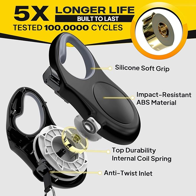 Fida Retractable Dog Leash X-Small Breed, 10 ft Durable Pet Walking Leash for Extra Small Dogs/Cats/Small Animals up to 18 lbs, 360° Tangle Free, Black - Image 4