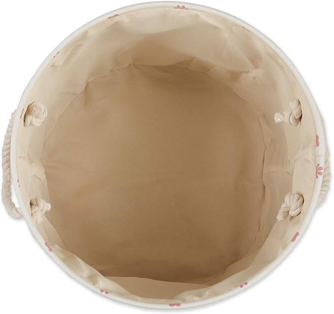 Bone Dry Pet Storage Collection Paw and Bone Print, Medium Round, 12x15x15, Rose - Image 3
