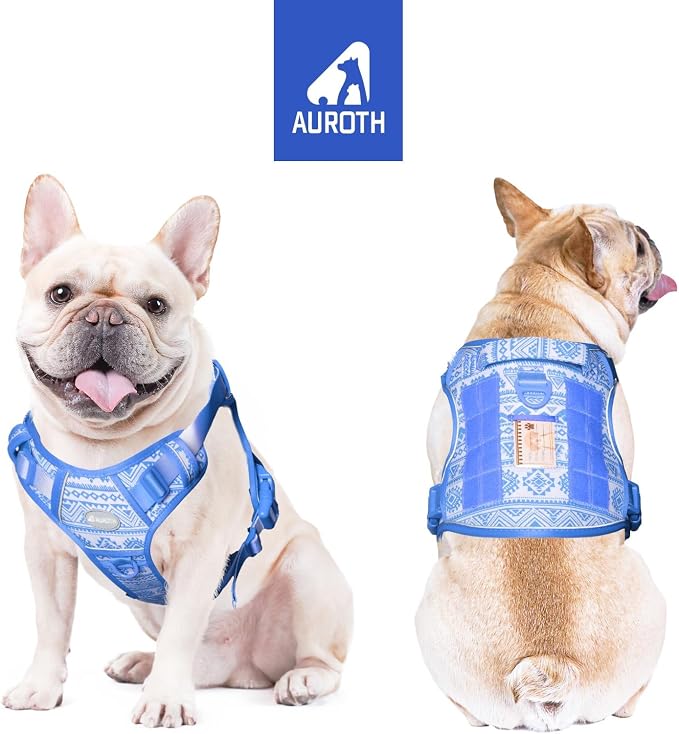 AUROTH Dog Harness for Small Medium Dogs, Tactical No Pull Dog Vest | No Choke, Heavy Duty, Reflective, Military K9, Adjustable, Handle, Easy Control for Walking, Army yellow, Small - Image 2