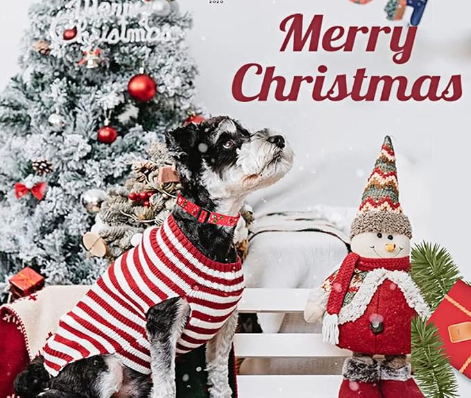 Mihqy Christmas Dog Collar, for Small Dogs, Christmas,S | Neck Fit 9.8"-15.7", Multiple Patterns，4 Sizes for Small Medium Large Dogs, Comfortable for Walks and Outdoor Hikes - Image 4