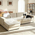 Leakproof Couch Cover for Dogs, Non Slip Washable Sofa Protector | Stain-Resistant Window Seat Cushions Chair Mat Car Seat Cover for Kids Pets (Off-White 27.6" x 59"+27.6" x 70.9") by Wnote