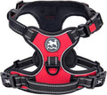 PoyPet No Pull Dog Harness Small with Front Clip & Neck Release Buckle | No Choke, Adjustable Vest, Reflective, Back Clip, Lockable, Soft Padded, Easy Control Handle for Walking Training, XS, Red by PoyPet