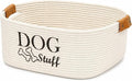Geyecete Square Dog toy basket storage Cotton Rope Storage Basket Pet/Pet Toy And Accessory Storage Bin Doy Toy Box-Beige by Geyecete