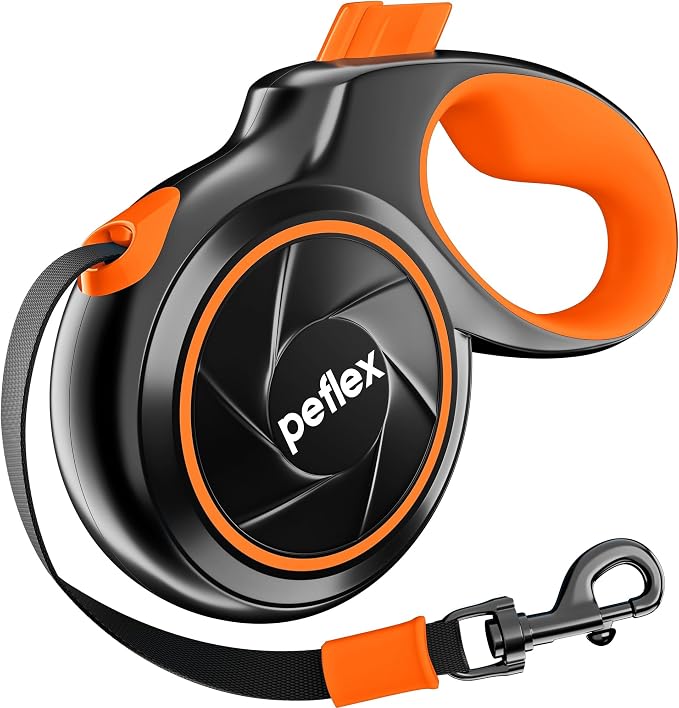 20.1 ft Retractable Dog Leash for Dogs 10–100 lbs - Heavy Duty Tape Leash with Strong Nylon Tape - 360° Swivel Control - One-Click Brake & Lock - Ergonomic Non-Slip Grip for Safe & Easy Daily Walks OR by RetractableDogLeash