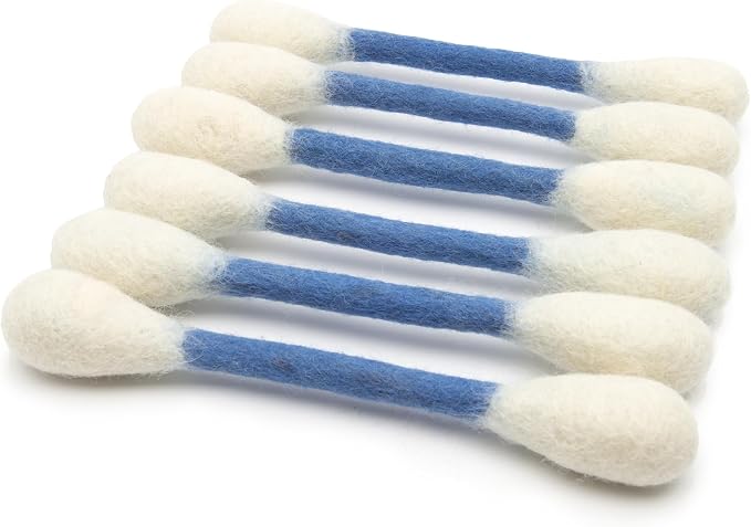 Glaciart One Swabs Cat Toys with Catnip - 6 Pk | Durable for Chew, Cute Cat Toys Interactive Kitty for Boredom, Exercise, & Play | Filled w/Organic Catnip for Anxiety & as Digestive Aid | Gift Idea by GlaciartOne