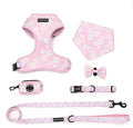 Small Dog Harness and Leash Set of 6, No Pull Soft Lightweight Mesh Puppy Harness， Adjustable Cute Floral Pattern Pet Harness for Small Medium Dogs (Pink Flowers, XS) by Unknown