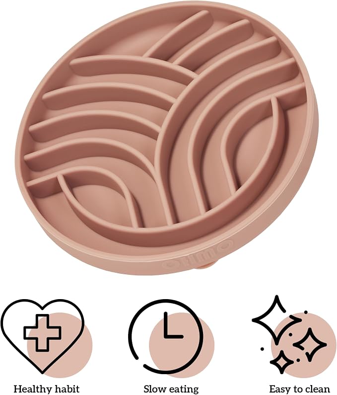 OHMO Slow Feeder Dog Bowl, 5.9" Lick Mat for Dogs, Tree of Life, Coral | Cat Slow Feeder Bowl, Anti Choking, Enrichment Toys, Easy Clean BPA-Free Silicone Feeding Bowl, Boredom and Anxiety Reducer - Image 6