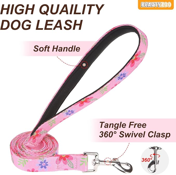 BEAUTYZOO No Pull Dog Harness and Leash Set, Step in Puppy Pet Vest, XLarge | Reflective with Handle, Adjustable Soft Padded, Easy Control for Walking, No Choke Escape Proof, Lightweight, Pink - Image 7