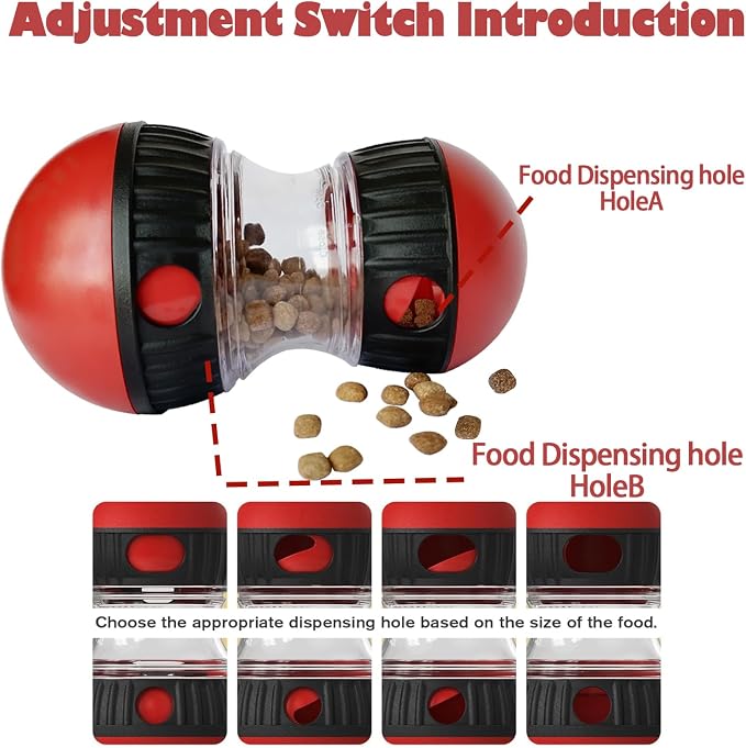 Dog Food Puzzle Toys, Adjustable Dog Treat Dispensing Dogs Toys, Interactive Chase Slow Feeder for Boredom and Stimulating, IQ Training for Medium/Large Dogs - Image 5