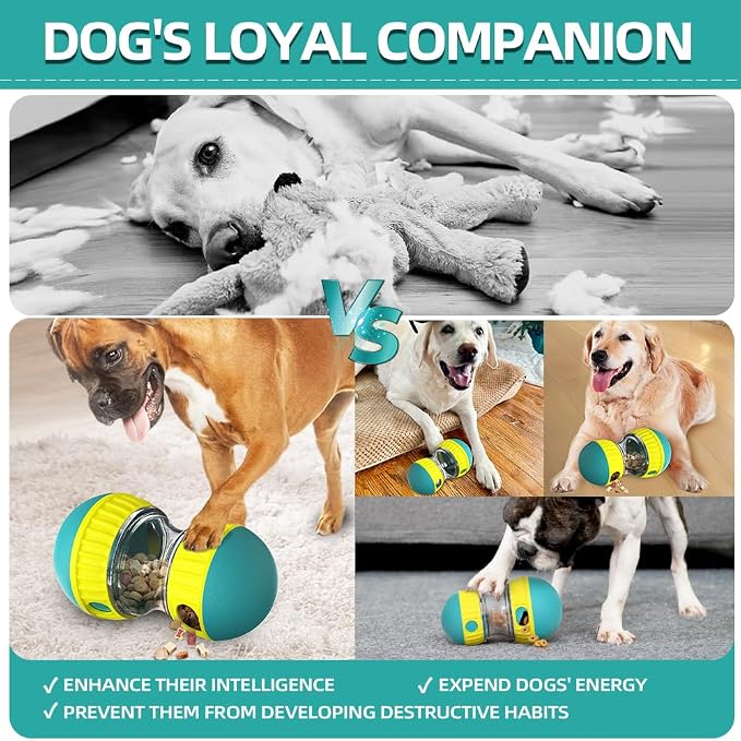 Mankoda Interactive Dog Puzzle Toy, Rolling Treat Dispenser Slow Feeder | Adjustable Kibble Outlet, Mental Stimulation, Reduces Fast Eating, Indoor Dog Enrichment Toy, BPA-Free, GRS Certified, Green - Image 7