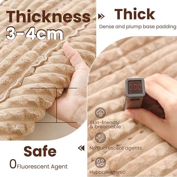 Couch Cover for Dogs Washable, Non Slip Couch Covers for Sofa Pet Friendly, Couch Cushion Covers for Dog, Thick, Soft for Sofa Protector (Camel, 27.6" x 59"/70 x 150cm) - Image 3