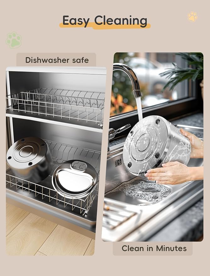 Stainless Steel Cat Water Fountain, Cordless Fountain for Cat & Dogs Indoor | 135fl.oz/4L Capacity, 4000mAh Battery, ultra-quiet - Image 7